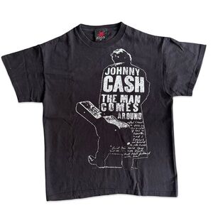 Johnny Cash The Man Comes Around Graphic T-Shirt – Unisex Band Tee – Size M
